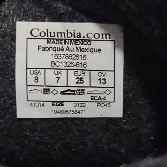 Columbia Powderbug Forty Print Winter Boots Girls 8T - Picture 5 of 5